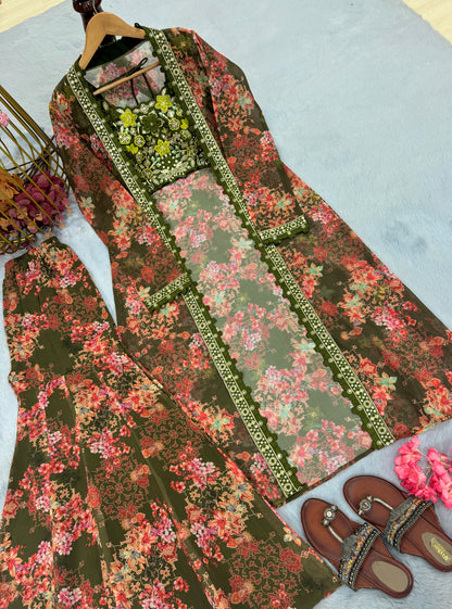 🦋 Bollywood Indo Western Koti Plazo & Blouse Collection👗