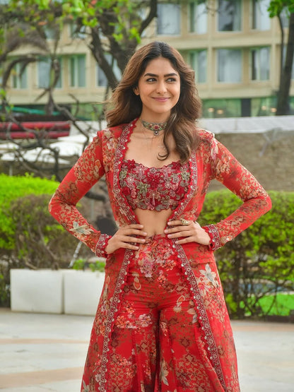 🦋 Bollywood Indo Western Koti Plazo & Blouse Collection👗