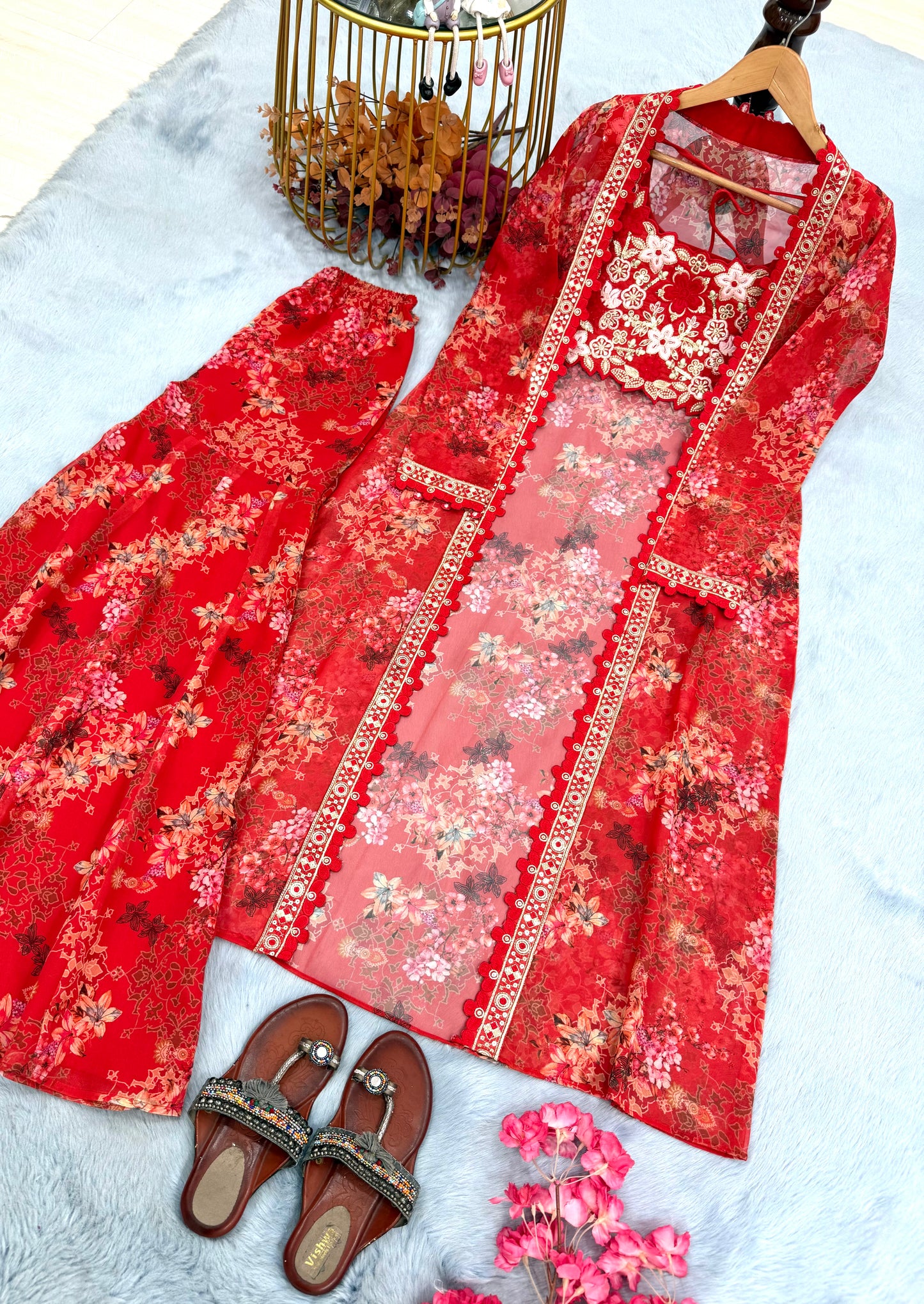 🦋 Bollywood Indo Western Koti Plazo & Blouse Collection👗