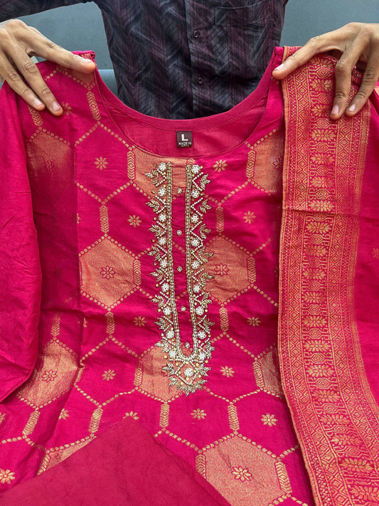 Beautiful Suit Sets in pure Banarasi Suit Set