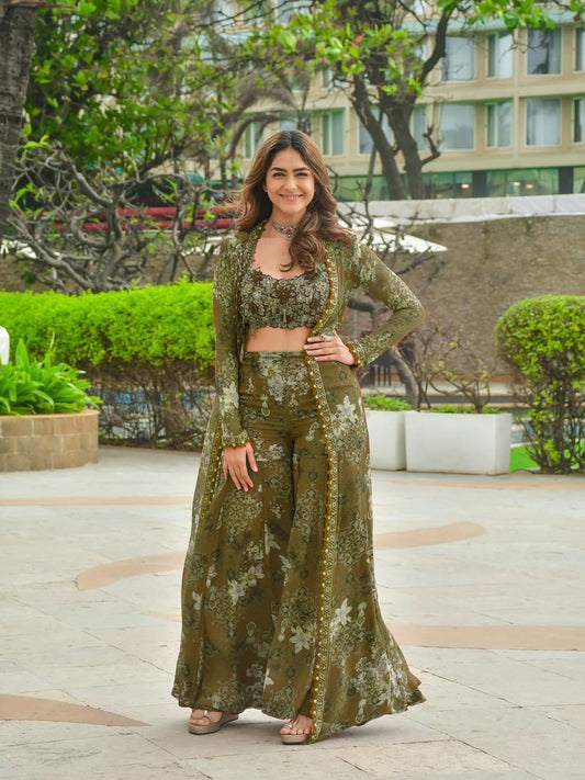 🦋 Bollywood Indo Western Koti Plazo & Blouse Collection👗