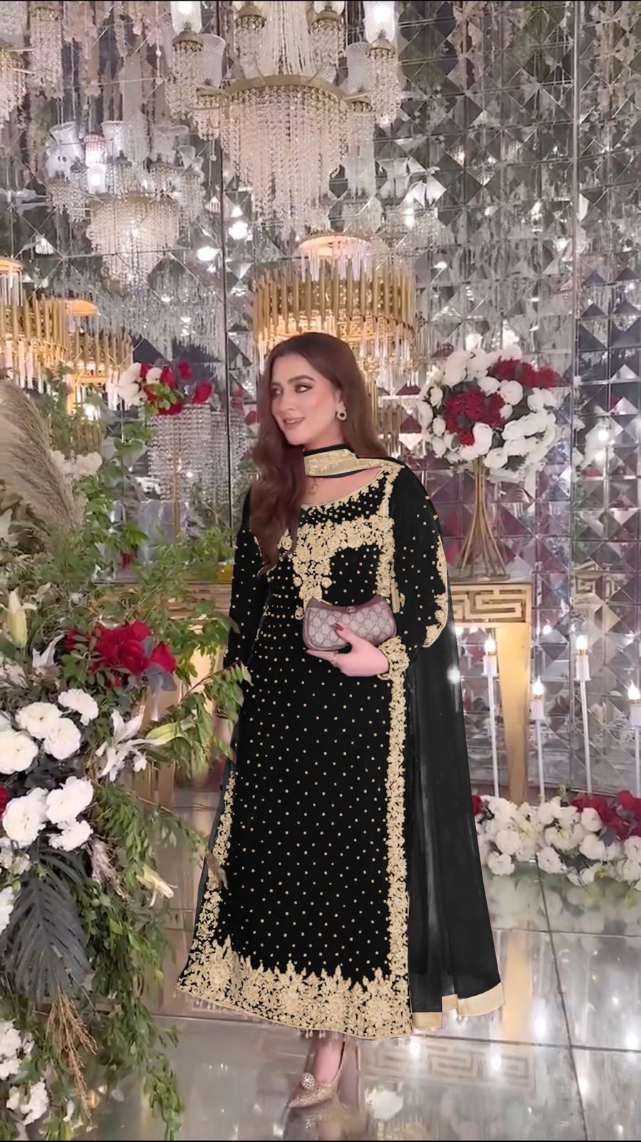 💥Launching New Party Wear Viscose Velvet Designer  Look Top-Dupatta and Fully Stiched Bottom With Heavy Embroidery Siquance Work