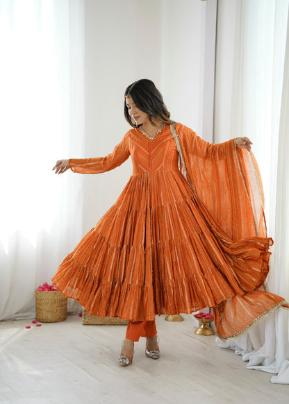 Women’s Ethnic Wear Ruffle Gown