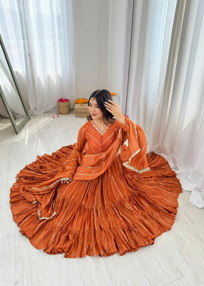 Women’s Ethnic Wear Ruffle Gown