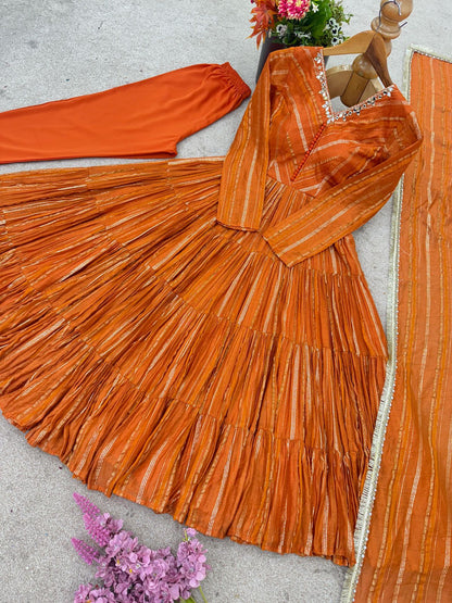 Women’s Ethnic Wear Ruffle Gown