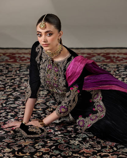 New Winter Collection In Viscous Velvet Top-Farshi Salwar And Dupatta Set Fully Stitched Ready To Wear 🔥