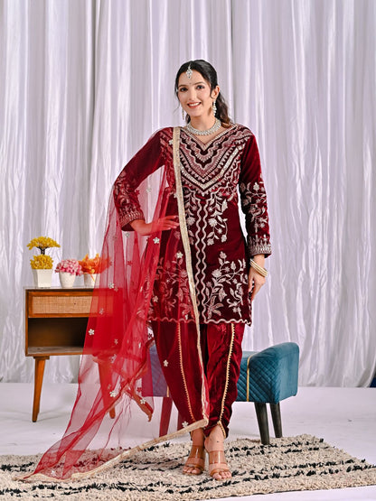 Launching New Designer Party Wear Look Top ,Dhoti Salwar and Dupatta