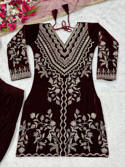 Launching New Designer Party Wear Look Top ,Dhoti Salwar and Dupatta