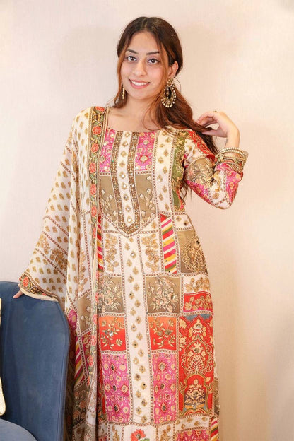 3 PIECE STYLISH KURTI, BOTTOM WITH BEAUTIFUL DUPATTA