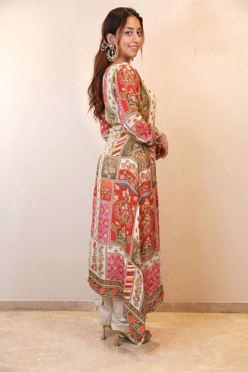 3 PIECE STYLISH KURTI, BOTTOM WITH BEAUTIFUL DUPATTA