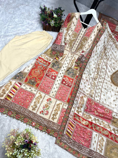 3 PIECE STYLISH KURTI, BOTTOM WITH BEAUTIFUL DUPATTA