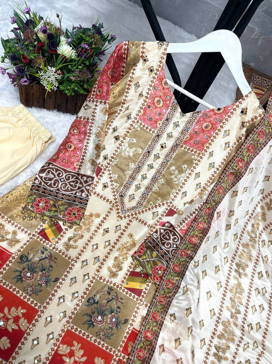 3 PIECE STYLISH KURTI, BOTTOM WITH BEAUTIFUL DUPATTA