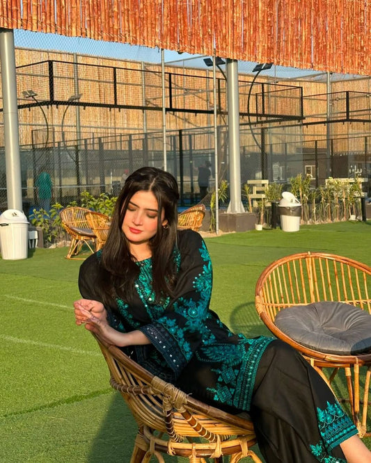 Designer Party Wear Look Top-Pent and Dupatta With Heavy Embroidery Work