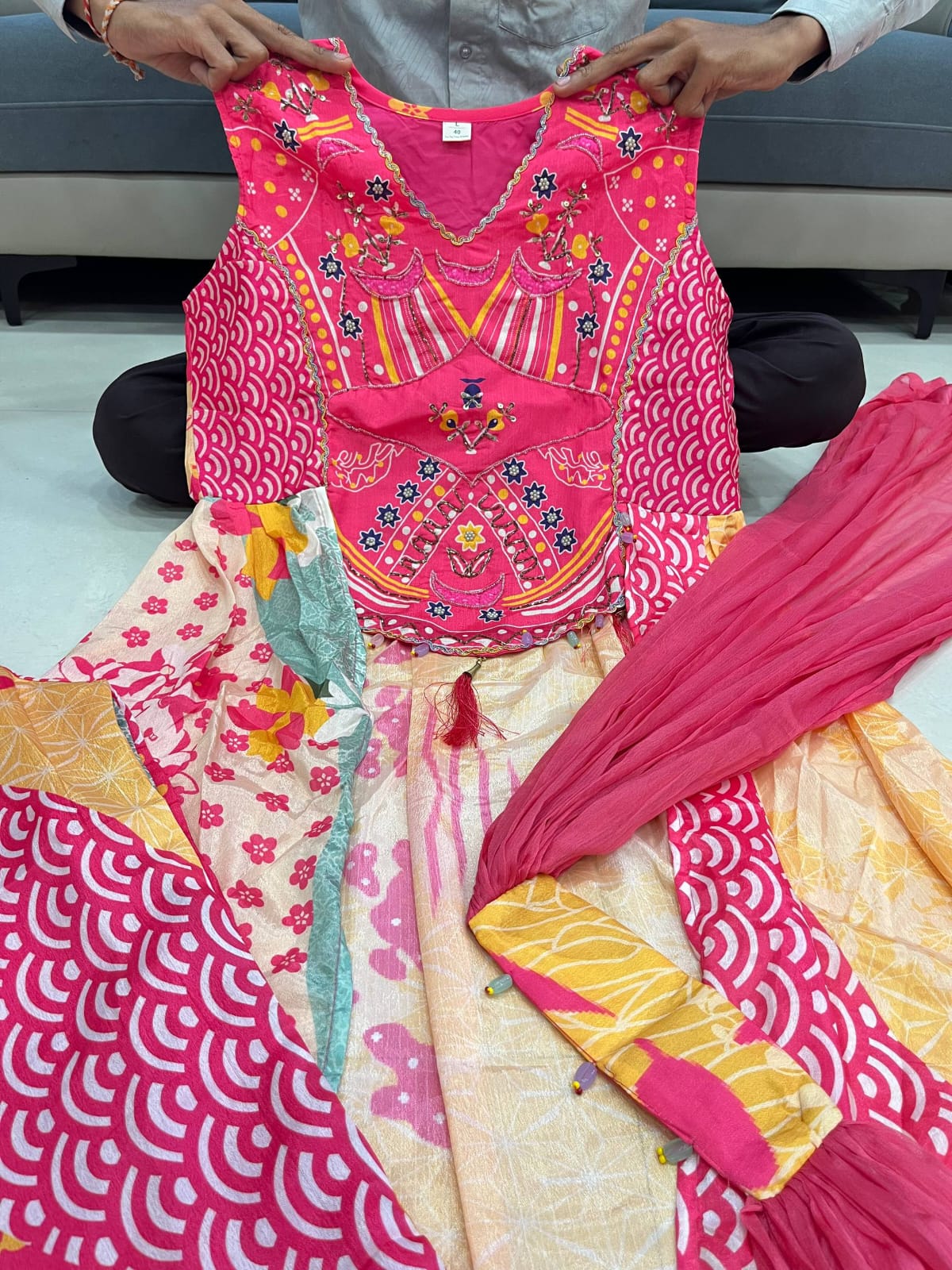 new arrivals ✨✨ premium pure chinon suit  set