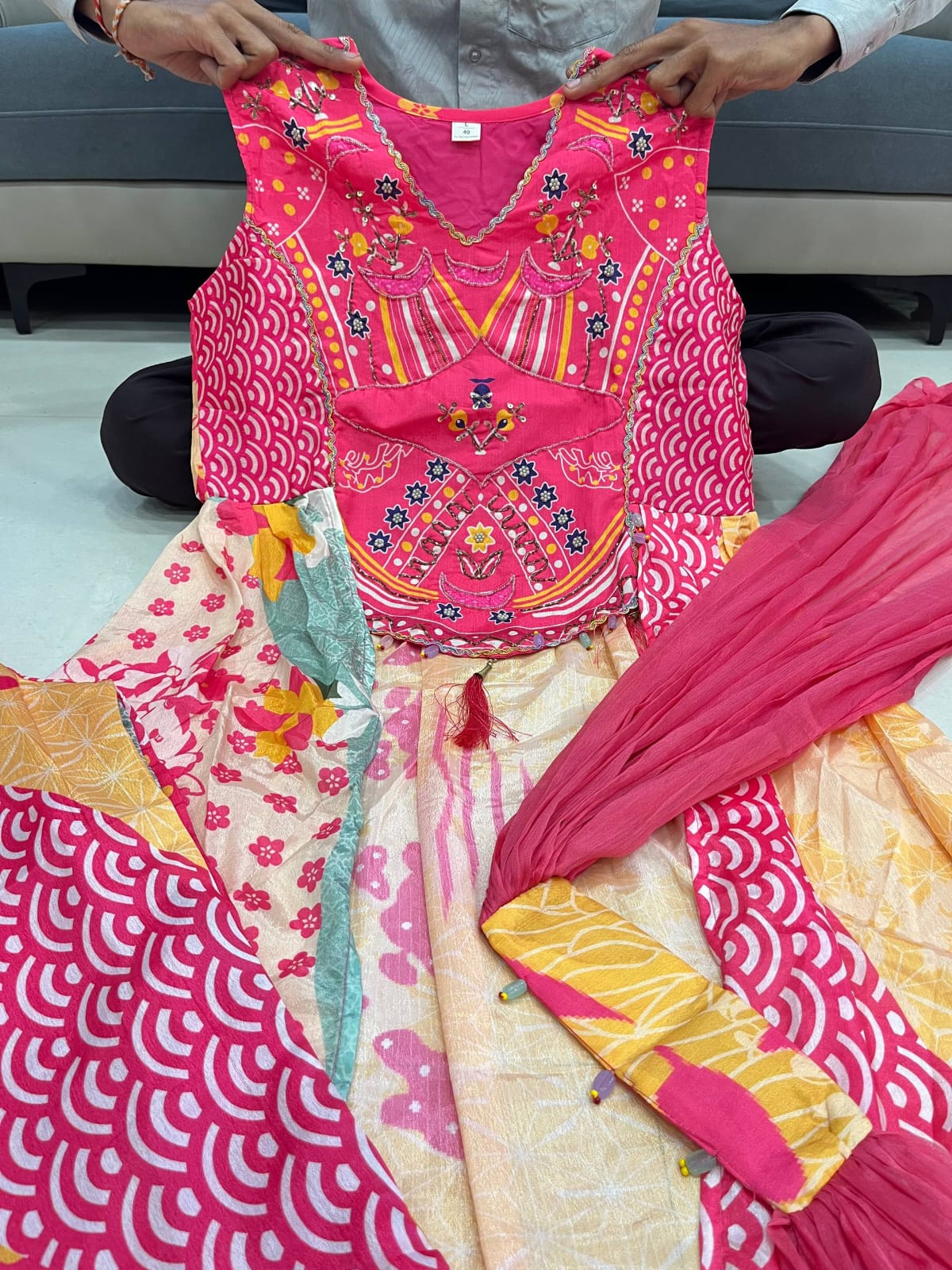 new arrivals ✨✨ premium pure chinon suit  set