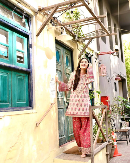 💃 Đěsigner Party Wear Look Pur Natural Crepe Top & Farshi Palazzo With Dupatta set