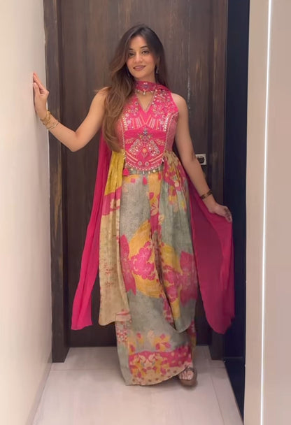 NEW ARRIVALS ✨✨ Premium Pure Chinon Suit  Set