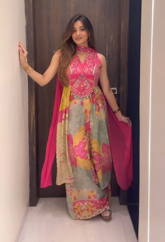 NEW ARRIVALS ✨✨ Premium Pure Chinon Suit  Set