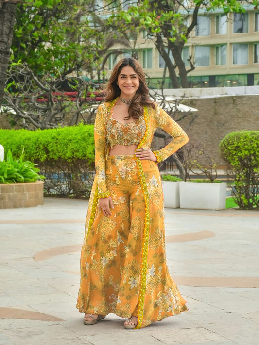 🦋 Bollywood Indo Western Koti Plazo & Blouse Collection👗