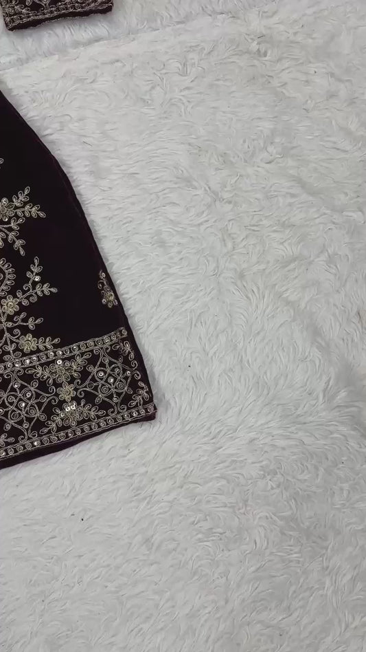 💥Launching New Designer Party Wear Look Top , Sharara Plazzo  and Dupatta