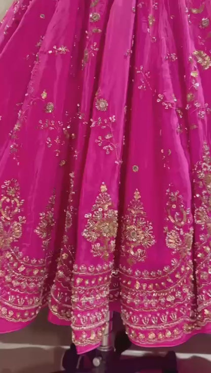 Design Cinon Silk *(Gwon&Pent&dupatta) Reddy To Wear Look Design💃💃💃