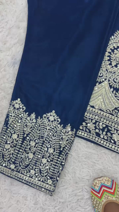 💥Launching New Designer Party Wear Look Top-Dupatta and Fully Stiched Bottom